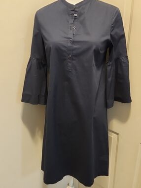 Caractere Dress Size XS poplin shirtdress Cotton Preppy Minimalist Lagenlook